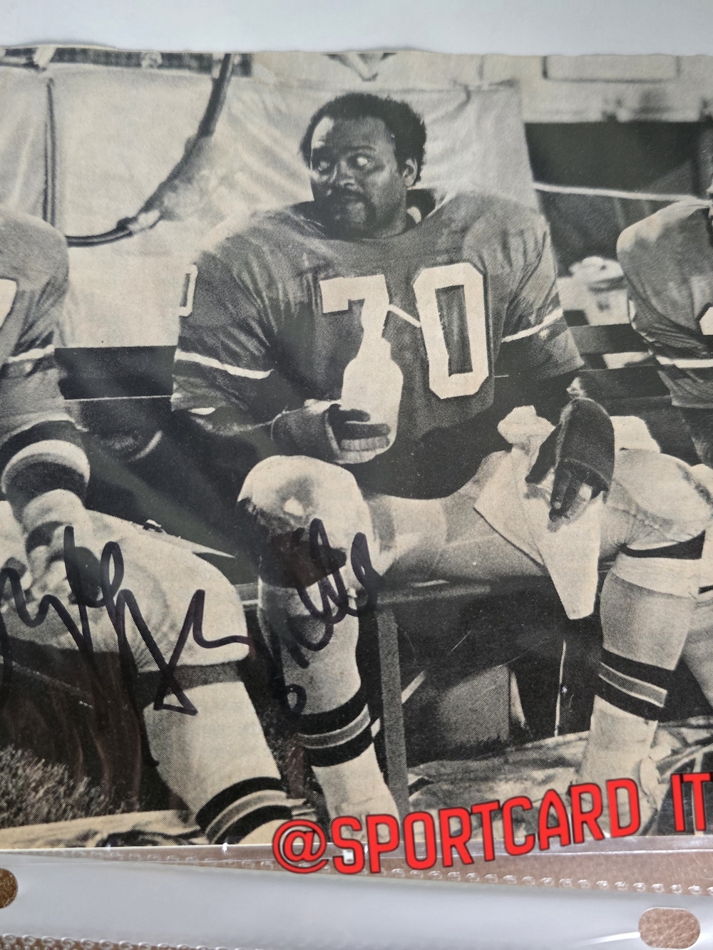 Vintage Signed Minnesota Vikings Newspaper Clipping – Marshall & Larsen